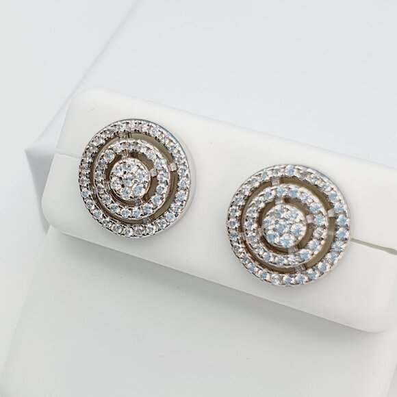 925 Sterling Silver Cubic Zirconia Earrings, U19254839 - Picture 7 of 11